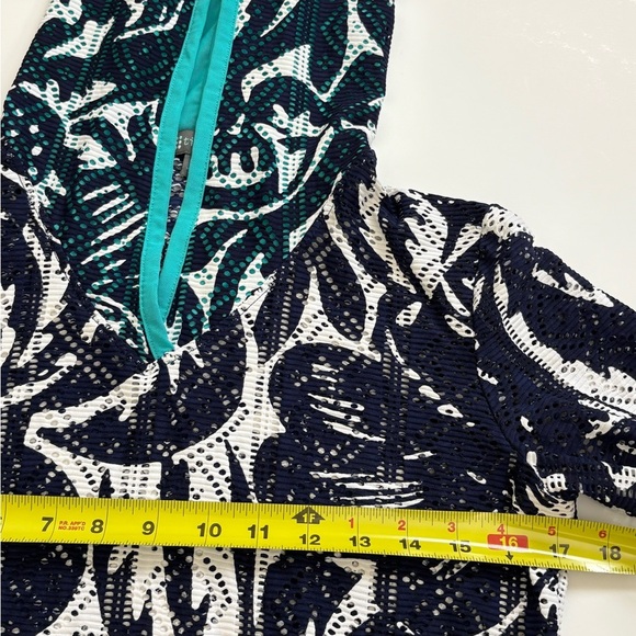 Title Nine Hooded Navy White Swim Cover Up Size Small - Picture 6 of 7